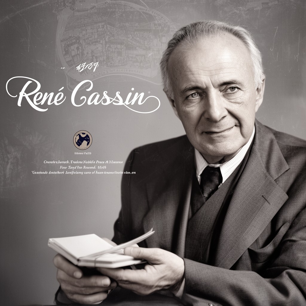 AI-generated illustration of René Cassin