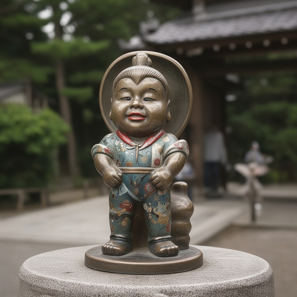 AI-generated illustration of Billiken statue