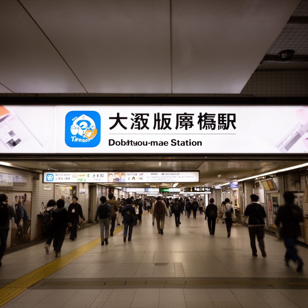 AI-generated illustration of Dobutsuen-mae Station