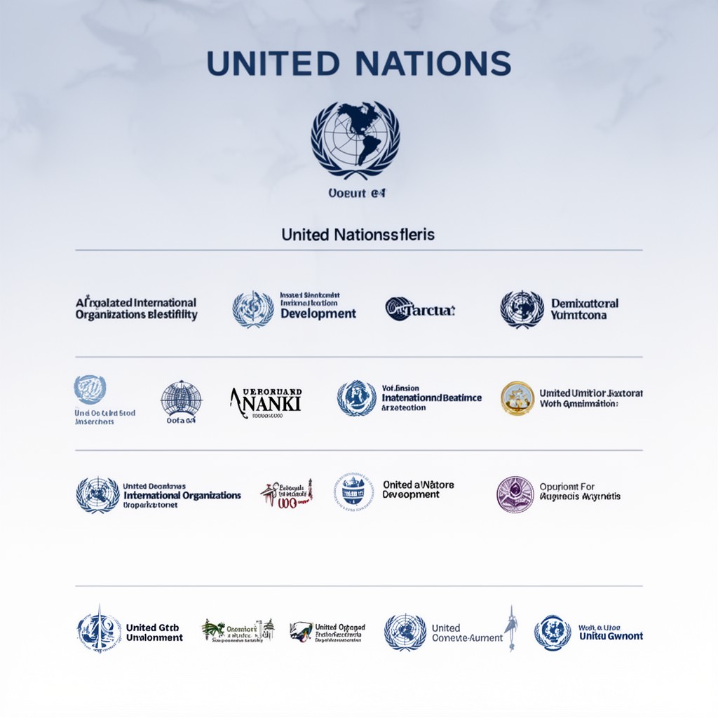 AI-generated illustration of United Nations agencies