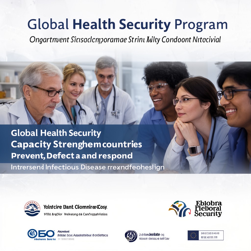 AI-generated illustration of Global Health Security programs