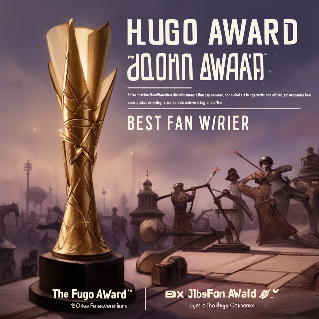 AI-generated illustration of Hugo Award for Best Fan Writer