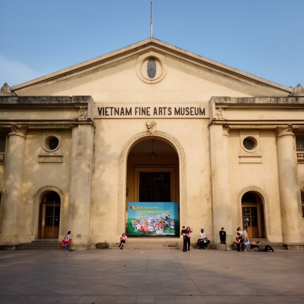 AI-generated illustration of Vietnam Fine Arts Museum