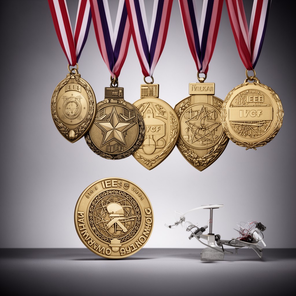 AI-generated illustration of IEEE medals