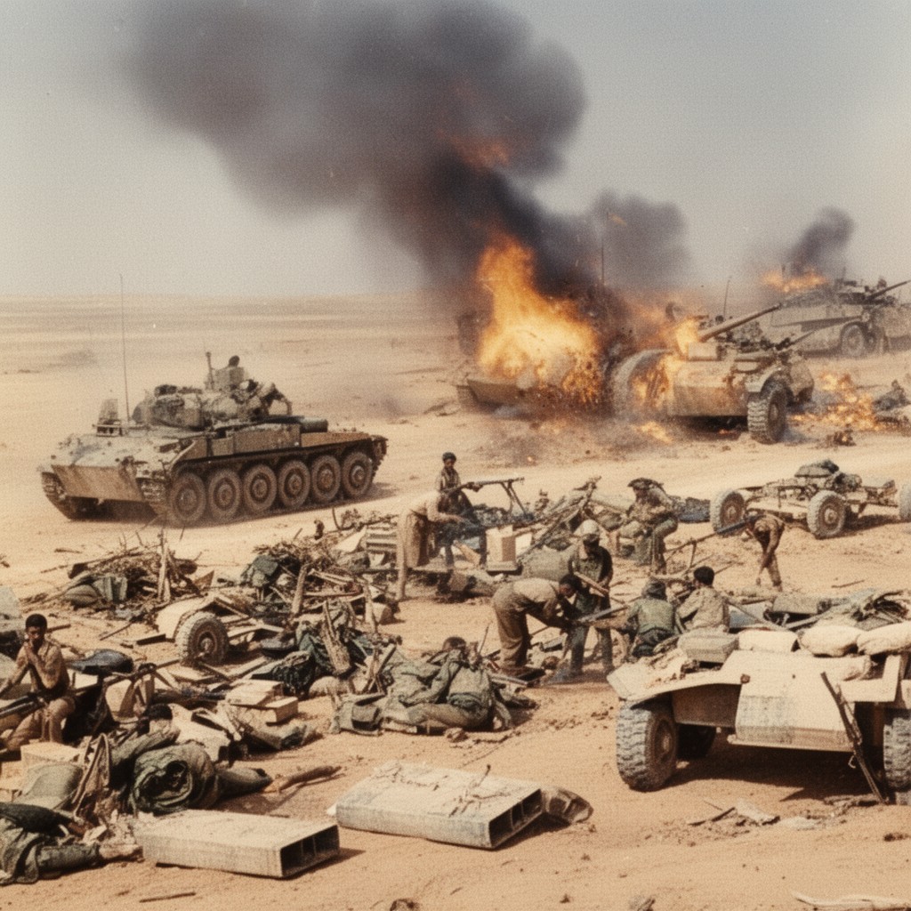 AI-generated illustration of Chadian–Libyan conflict