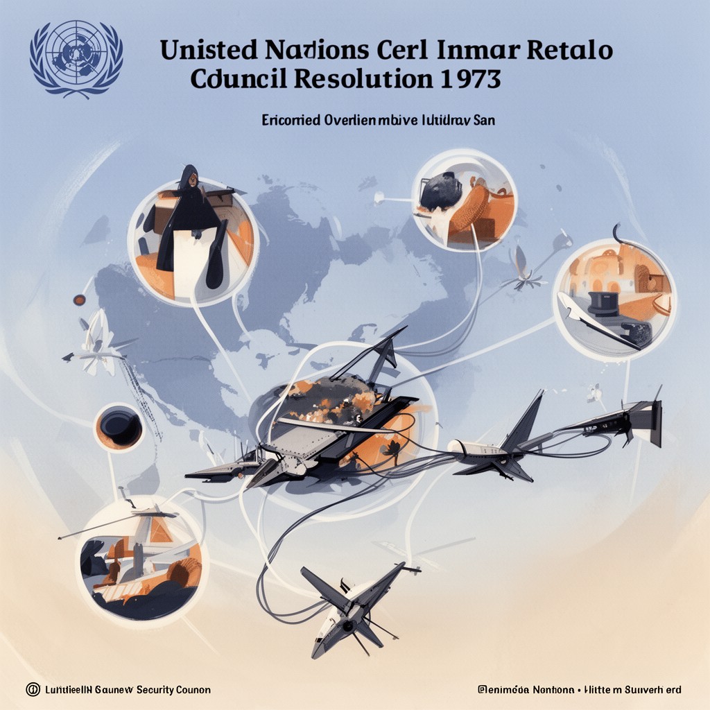 AI-generated illustration of United Nations Security Council Resolution 1973