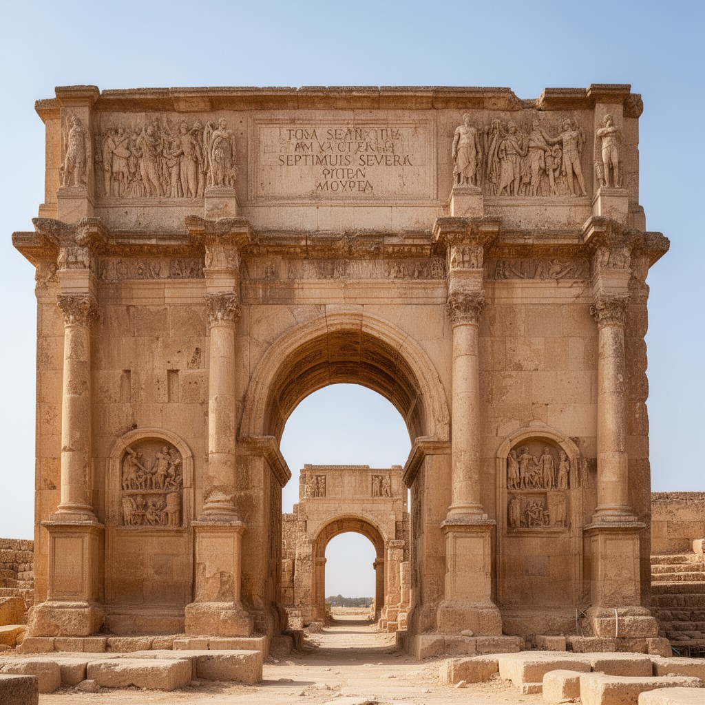 AI-generated illustration of Arch of Septimius Severus