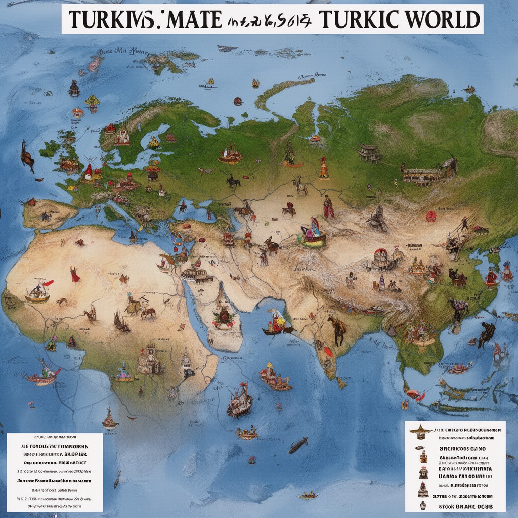 AI-generated illustration of Turkic world