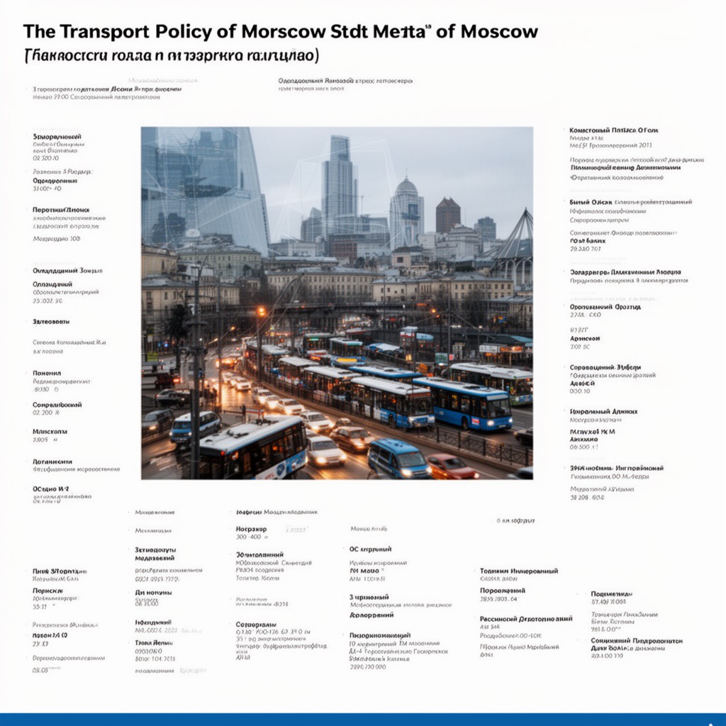 AI-generated illustration of transport policy of Moscow