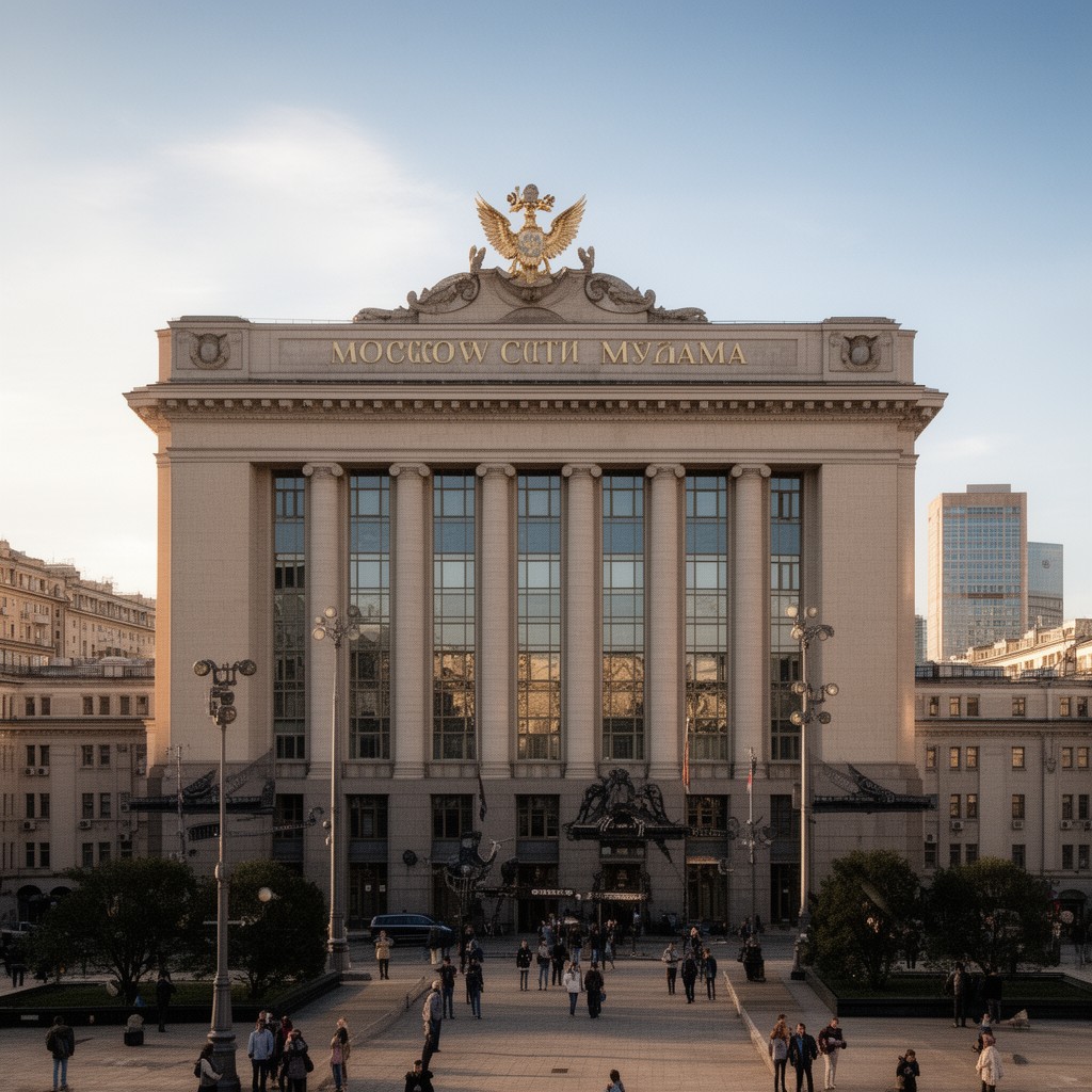 AI-generated illustration of Moscow City Duma building