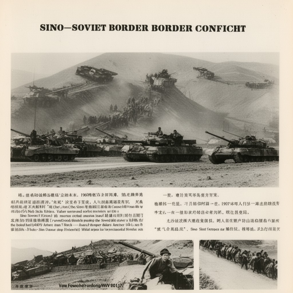 AI-generated illustration of Sino–Soviet border conflict