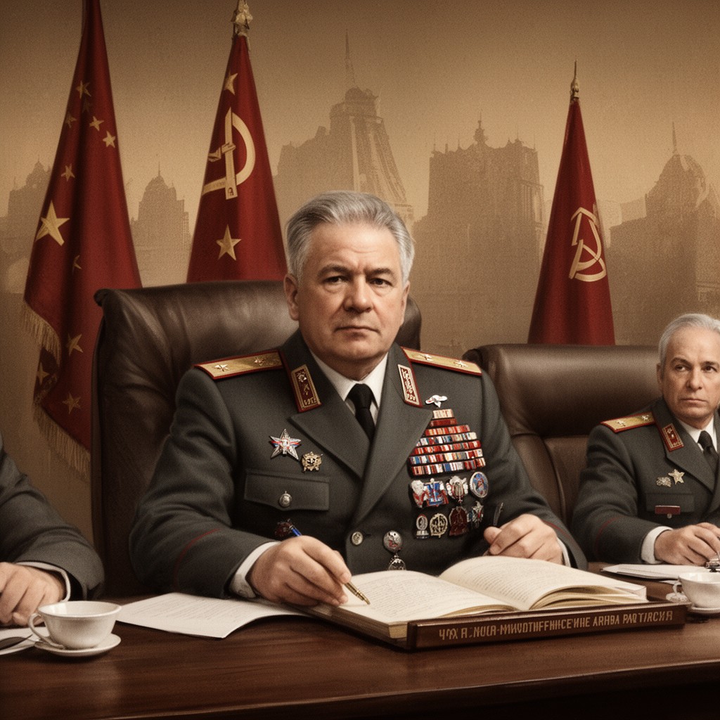 AI-generated illustration of Supreme Commander-in-Chief of the Armed Forces of the USSR