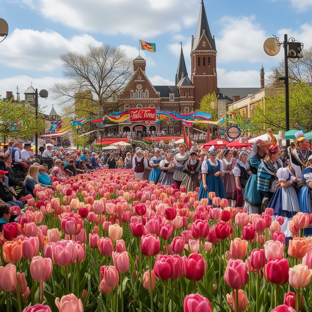 AI-generated illustration of Tulip Time Festival