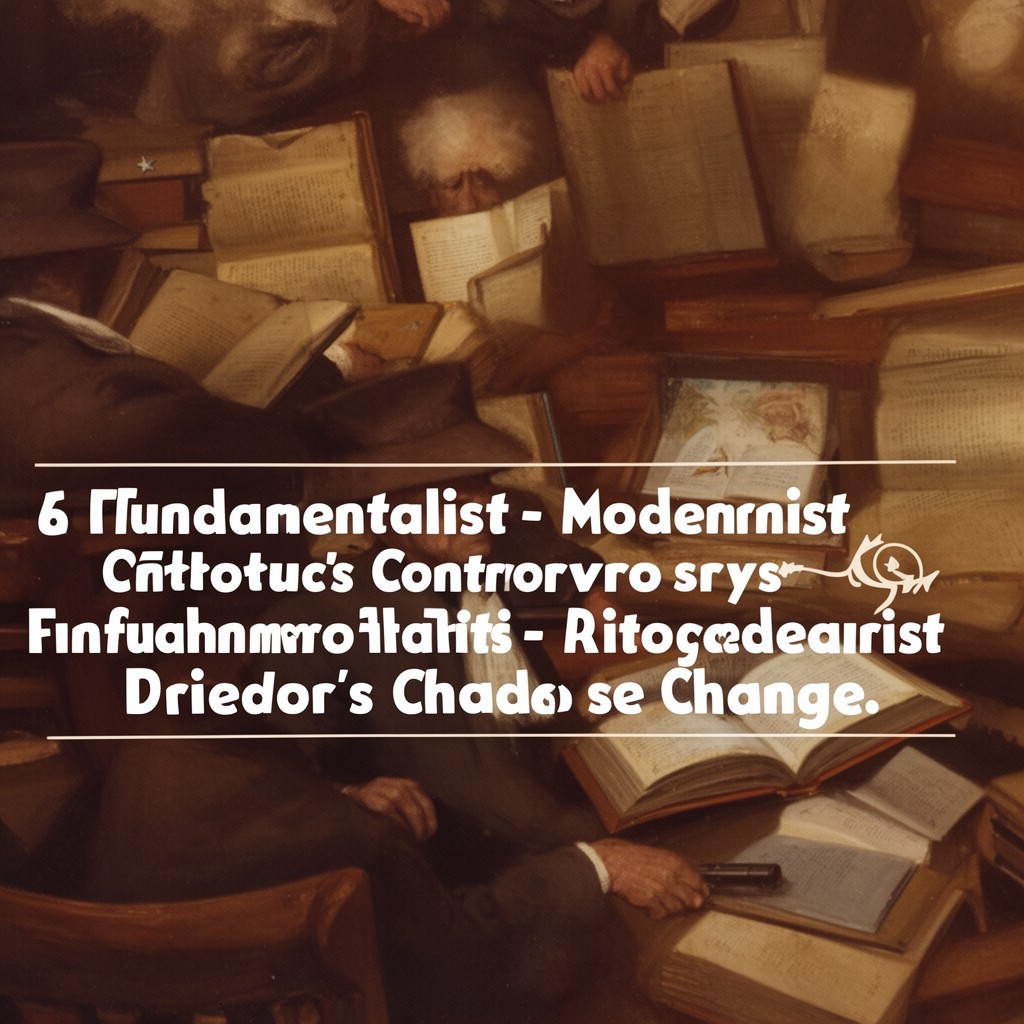 AI-generated illustration of Fundamentalist–modernist controversy