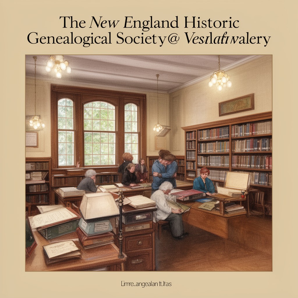 AI-generated illustration of New England Historic Genealogical Society