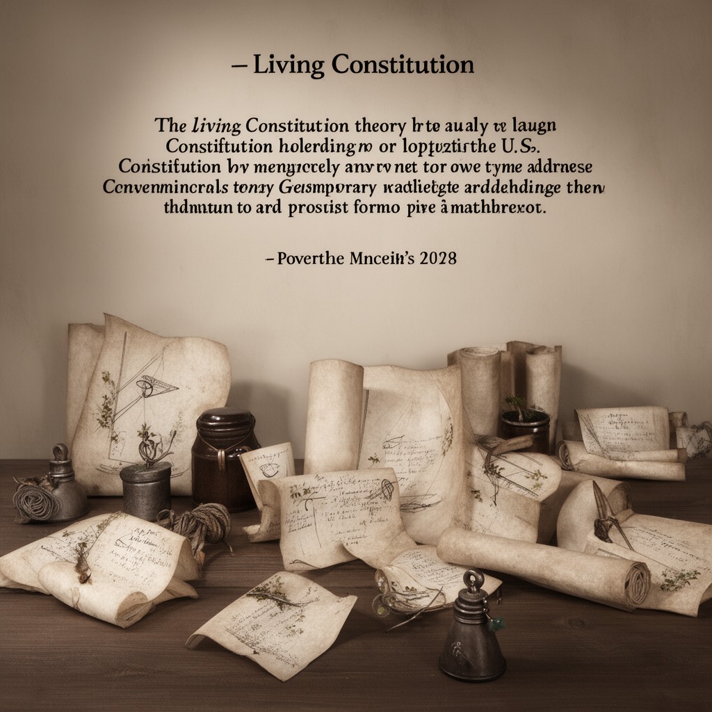 AI-generated illustration of living Constitution theory