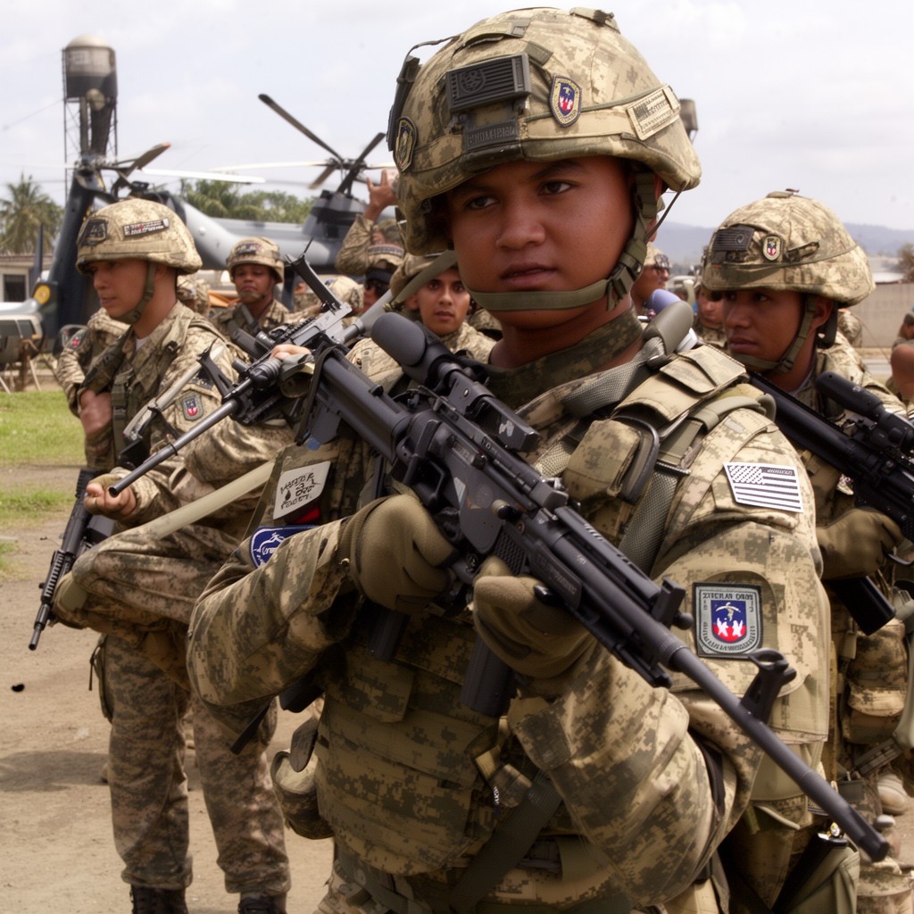 AI-generated illustration of Panamanian Defense Forces