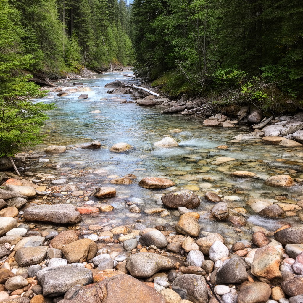 AI-generated illustration of Opalescent River