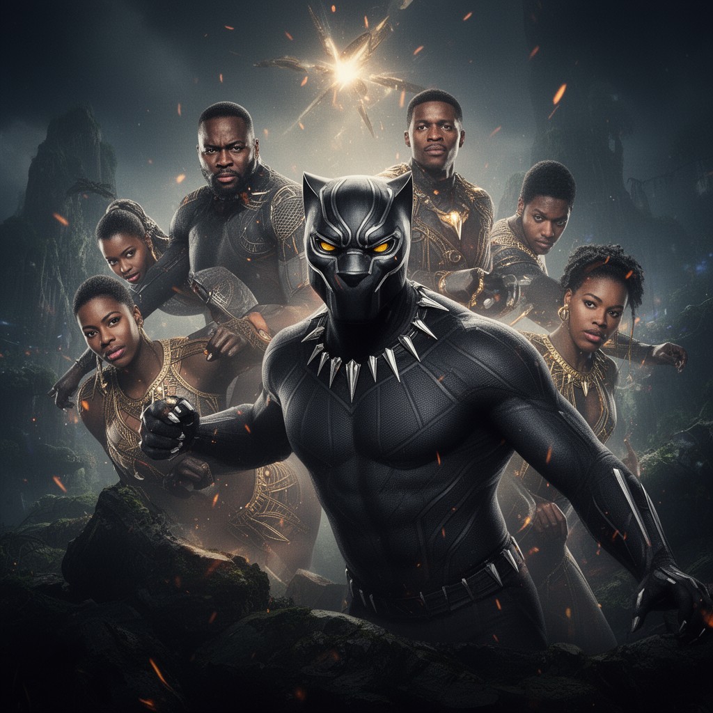 AI-generated illustration of Black Panther