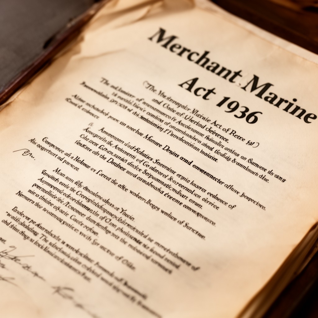AI-generated illustration of Merchant Marine Act of 1936