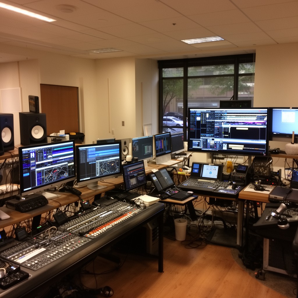 AI-generated illustration of Music Multimedia Room