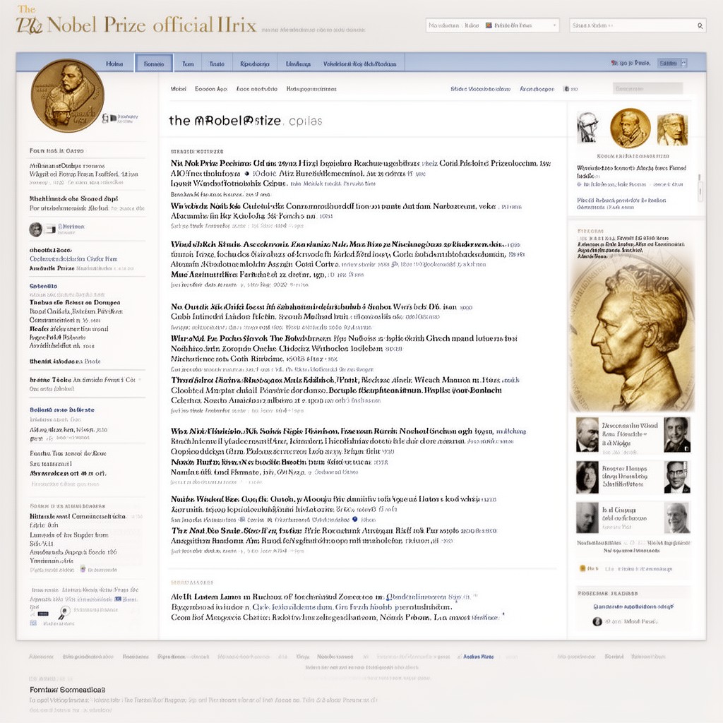 AI-generated illustration of Nobel Prize official database