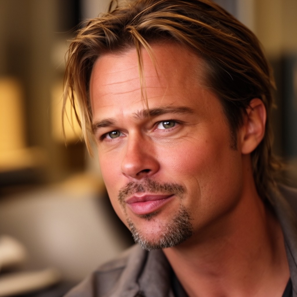 AI-generated illustration of Brad Pitt