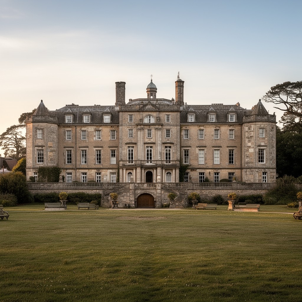 AI-generated illustration of Euston Hall, Suffolk