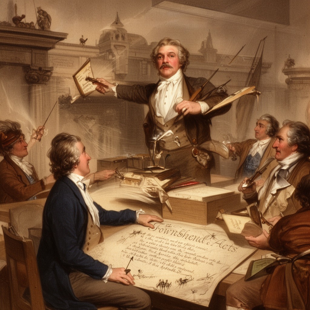 AI-generated illustration of Townshend Acts era