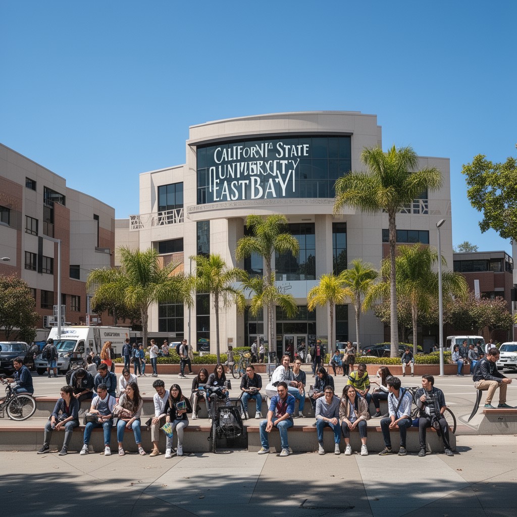 AI-generated illustration of California State University, East Bay