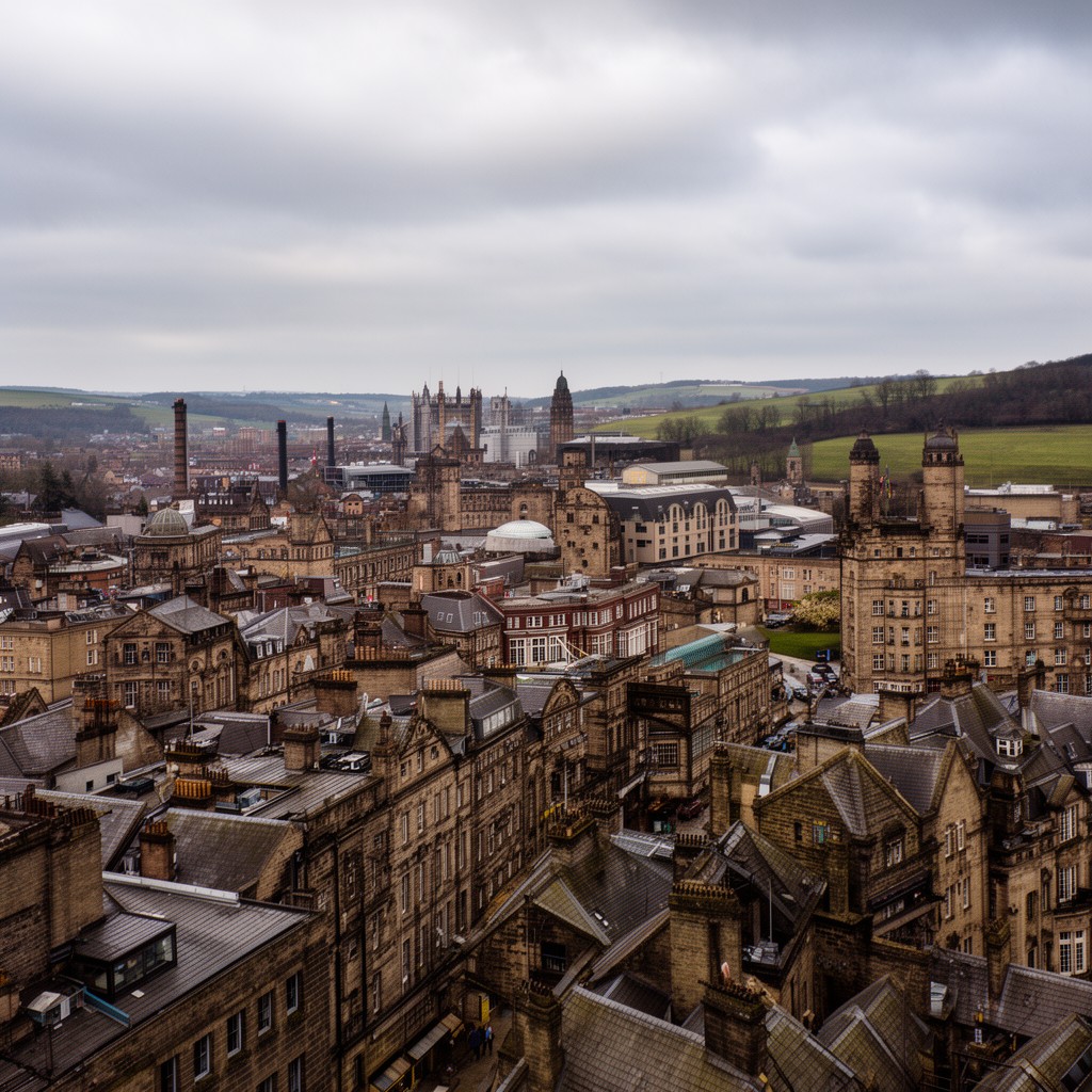 AI-generated illustration of Huddersfield