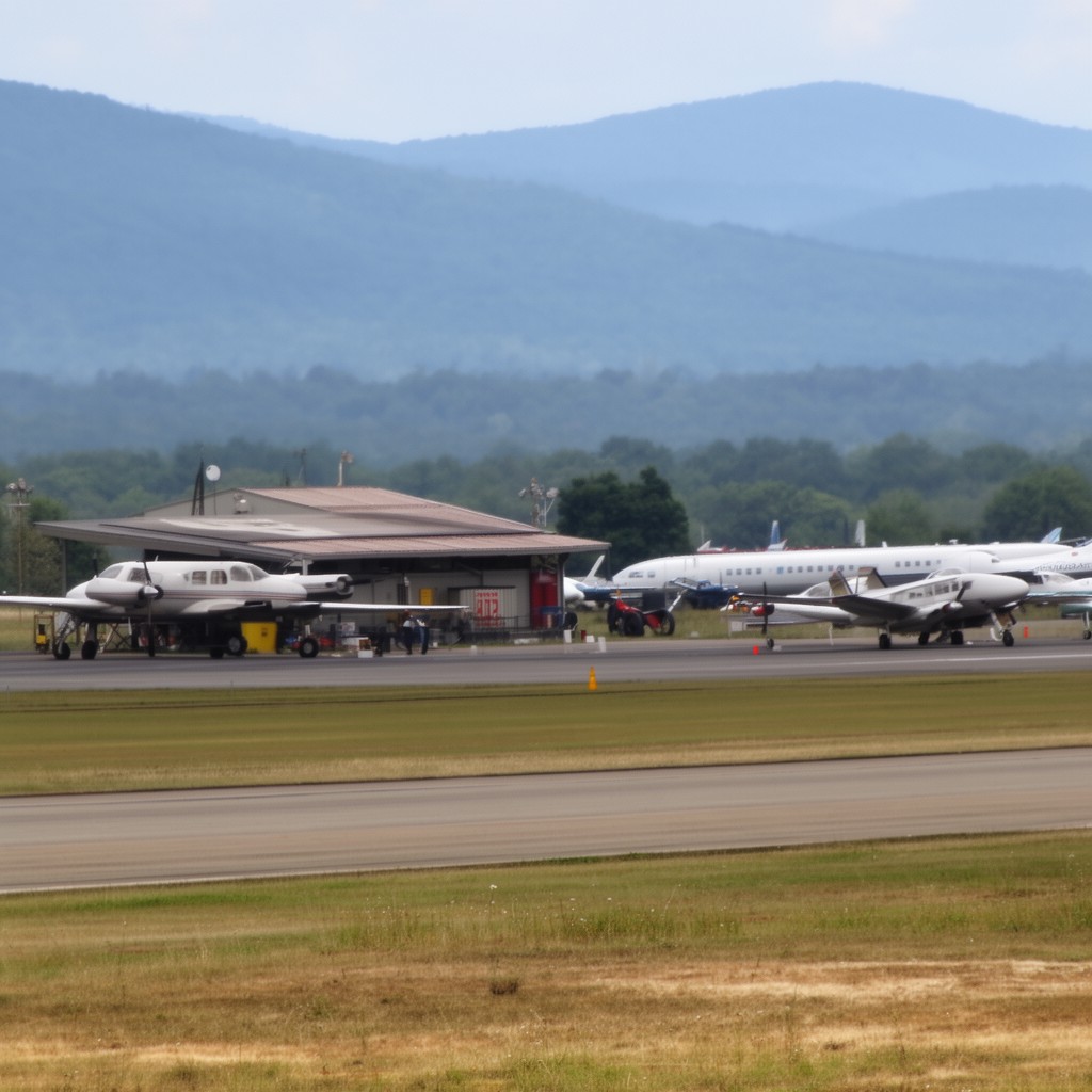 AI-generated illustration of Hudson Valley Regional Airport