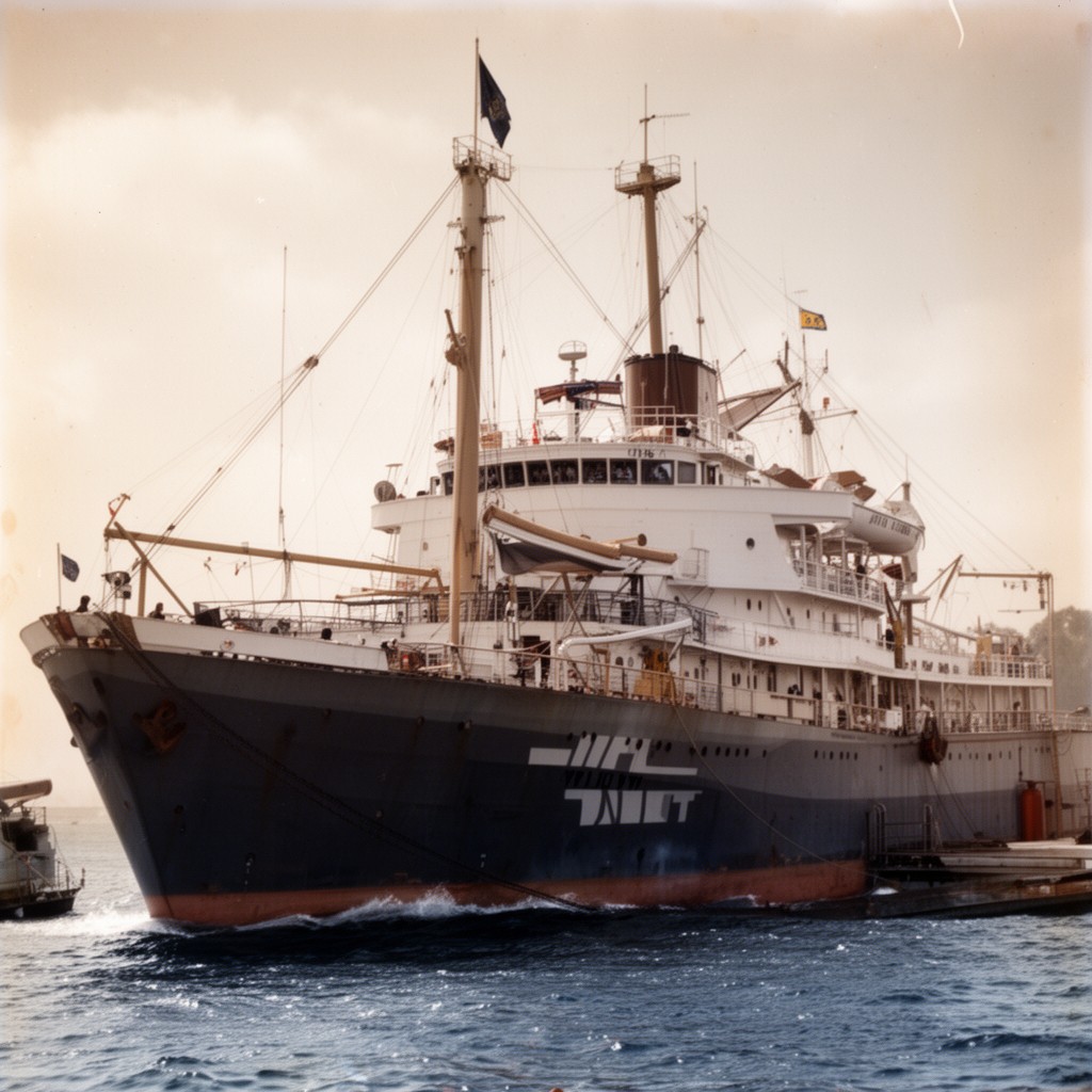 AI-generated illustration of British merchant navy