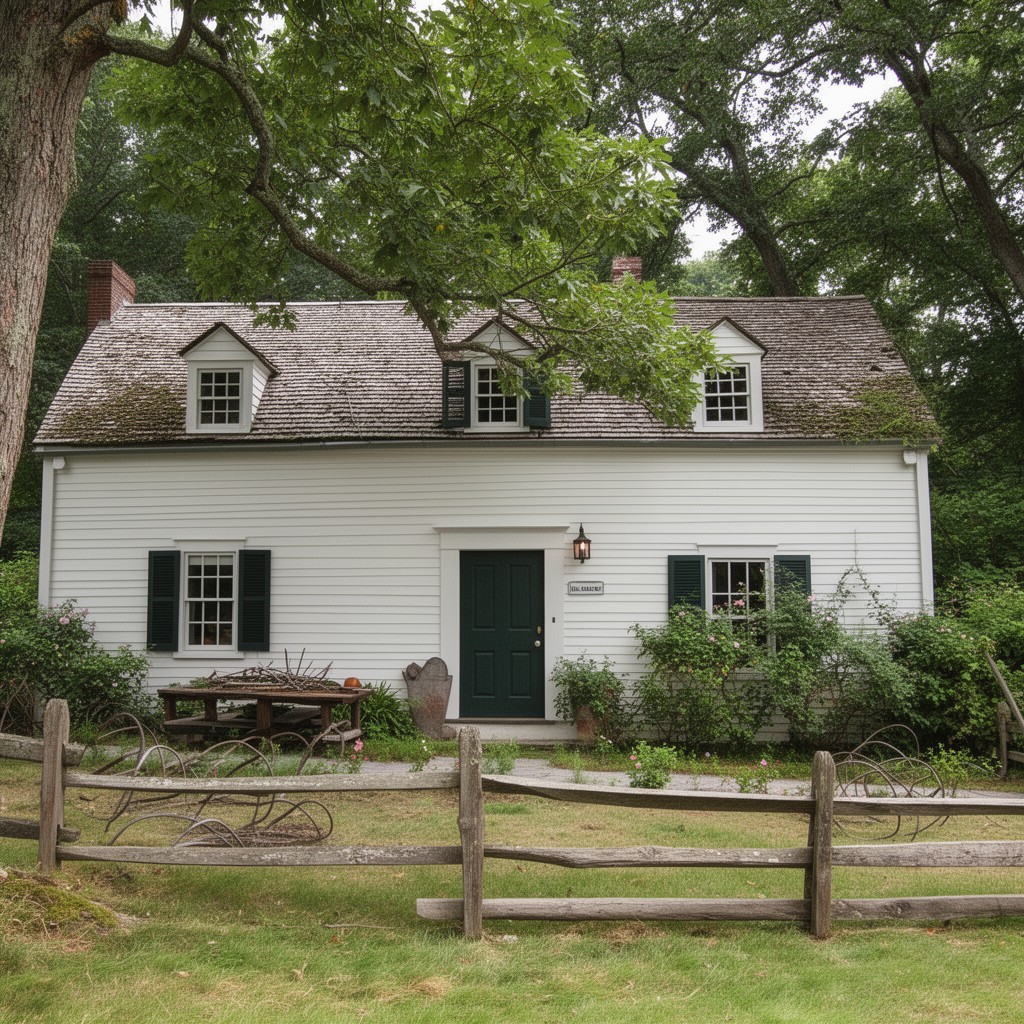 AI-generated illustration of Rebecca Nurse Homestead, Danvers, Massachusetts