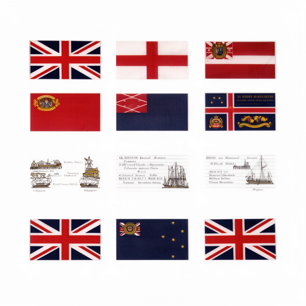 AI-generated illustration of British ensign system