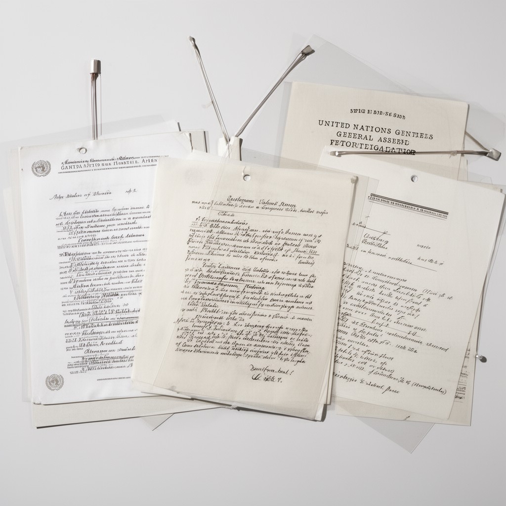 AI-generated illustration of United Nations General Assembly treaties