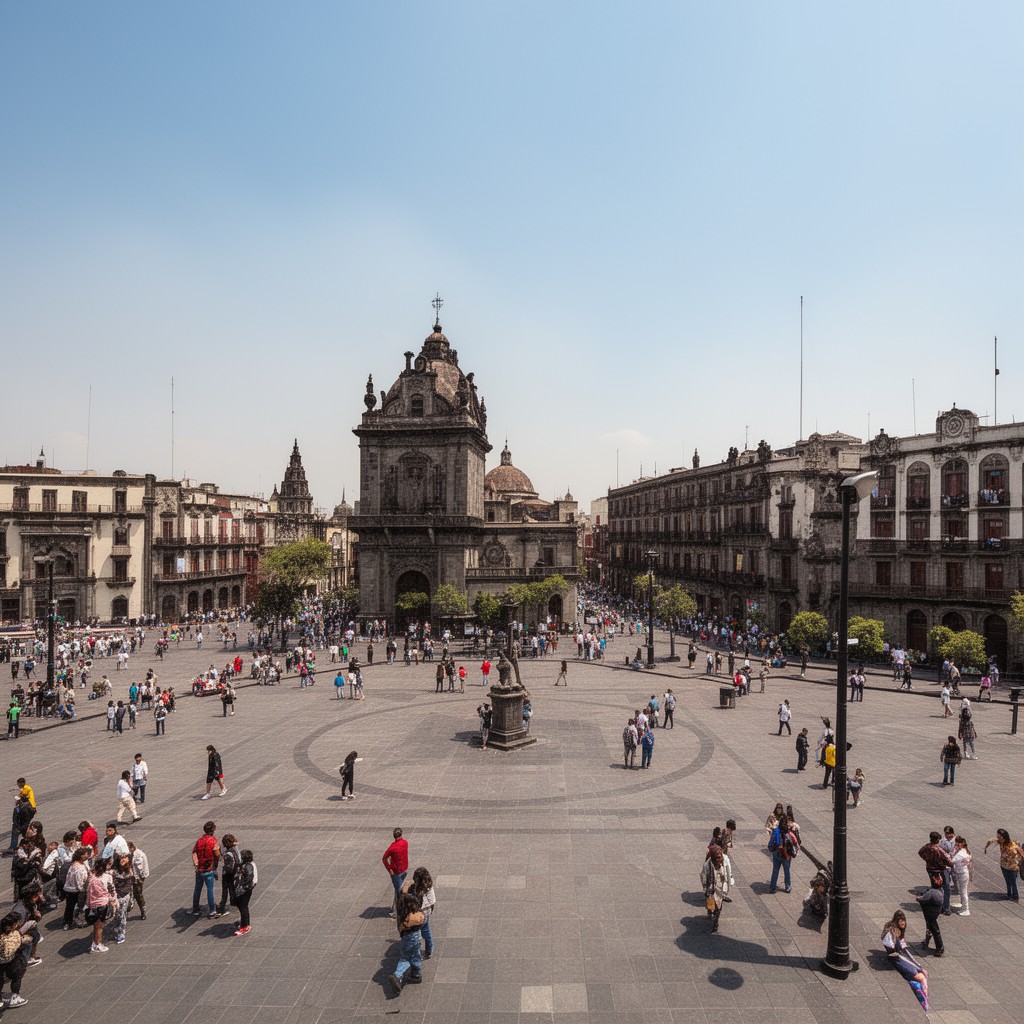 AI-generated illustration of Plaza de la Constitución
