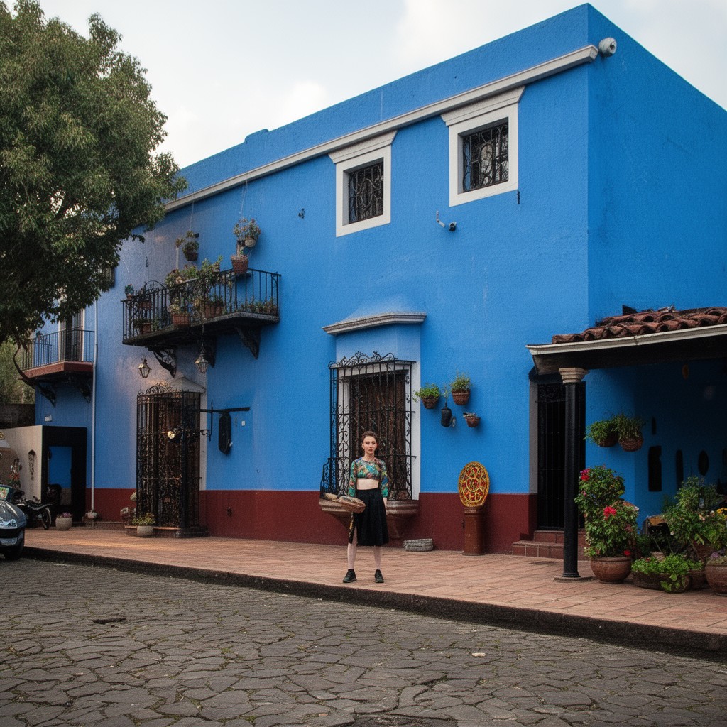 AI-generated illustration of Casa Azul