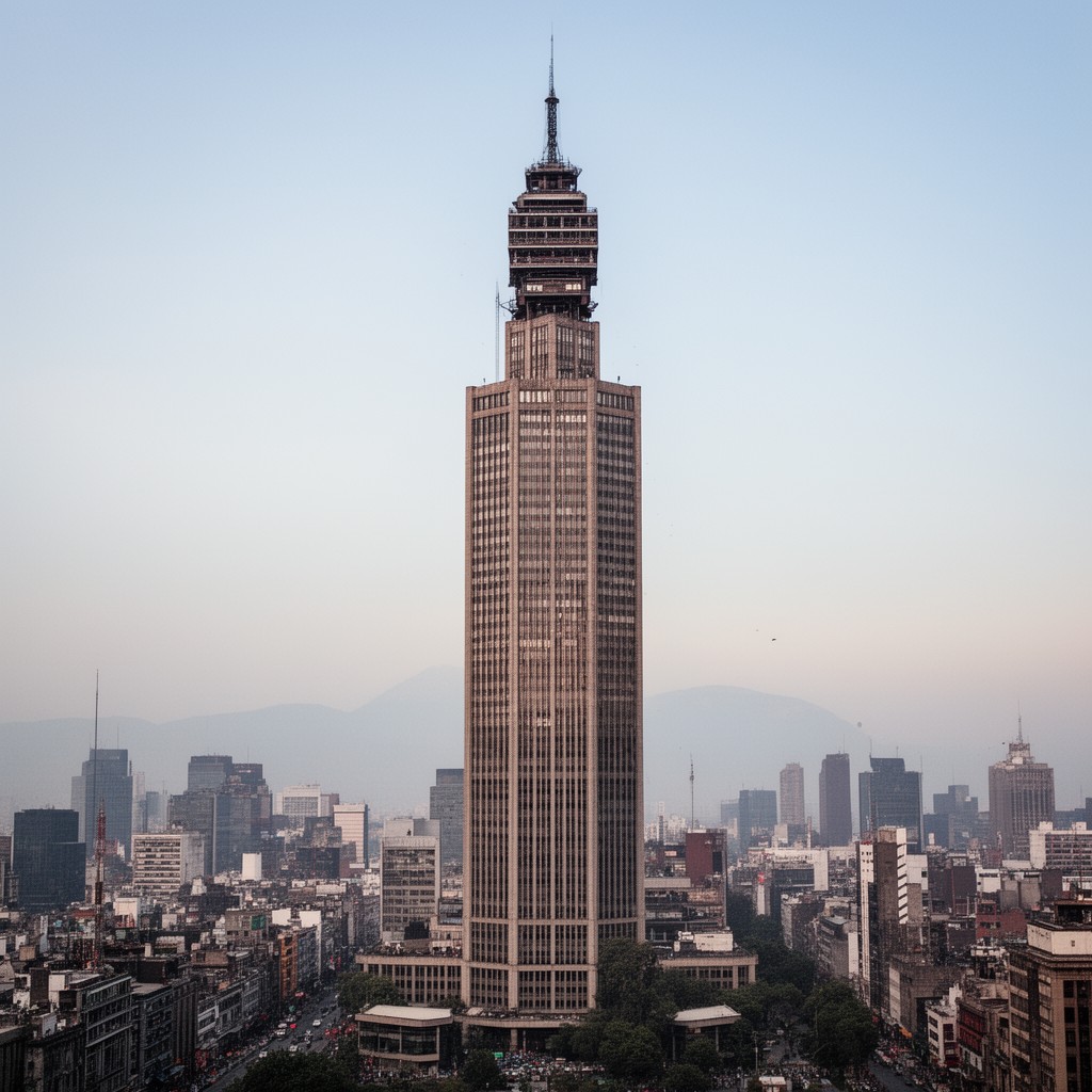 AI-generated illustration of Torre Latinoamericana