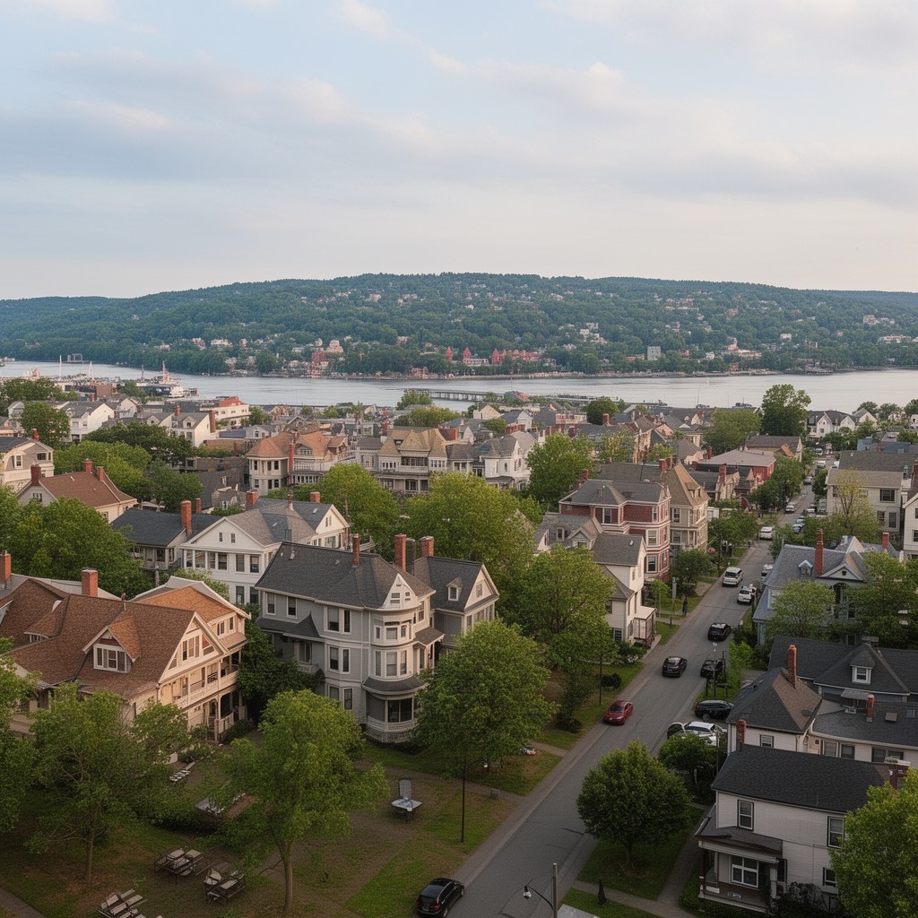 AI-generated illustration of Nyack, New York, United States of America