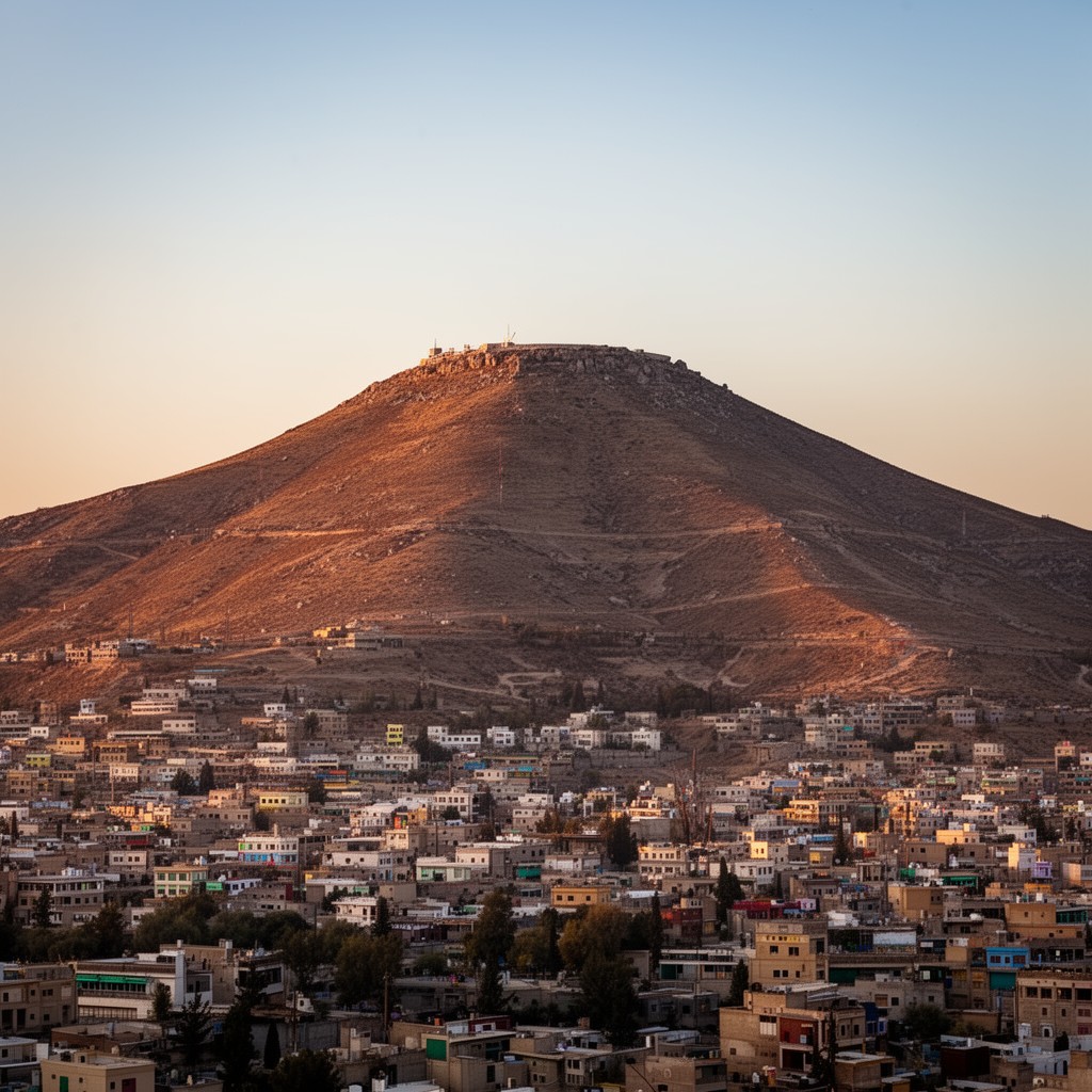 AI-generated illustration of Mount Uhud