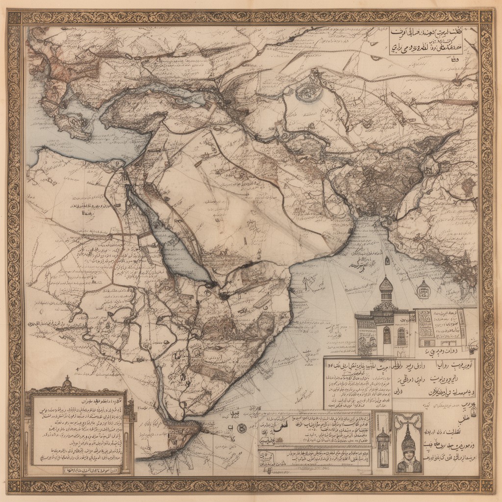 AI-generated illustration of Qajar Iran