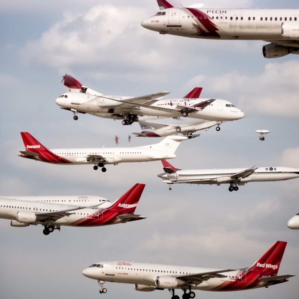 AI-generated illustration of Red Wings Airlines