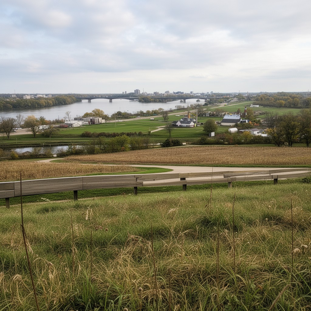AI-generated illustration of Muscatine County, Iowa