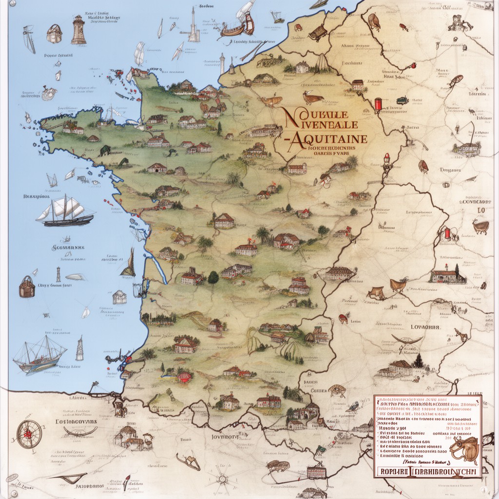 AI-generated illustration of Nouvelle-Aquitaine