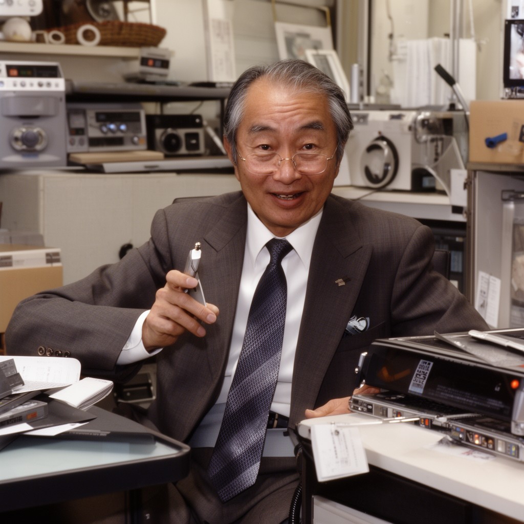 AI-generated illustration of Akio Morita