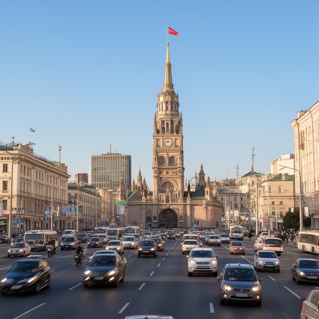 AI-generated illustration of Moscow Department of Transport