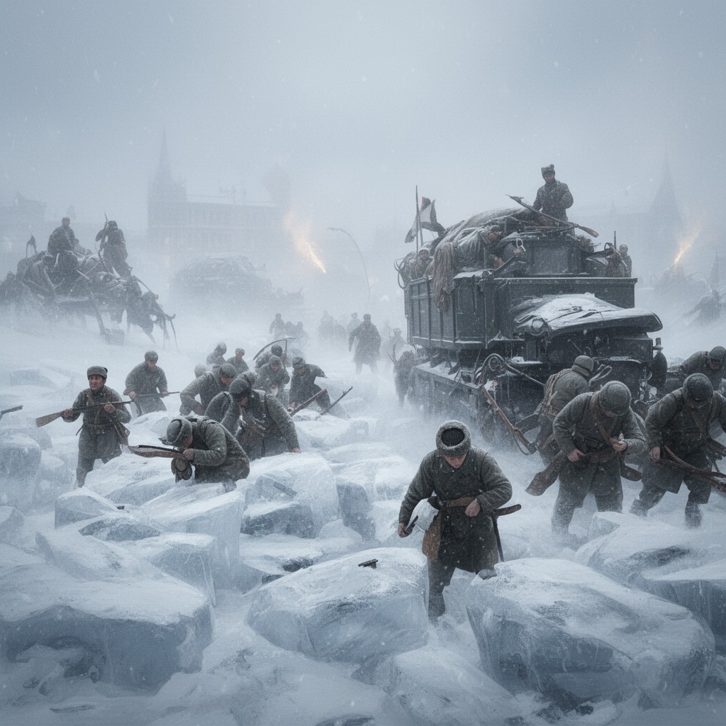 AI-generated illustration of Ice March