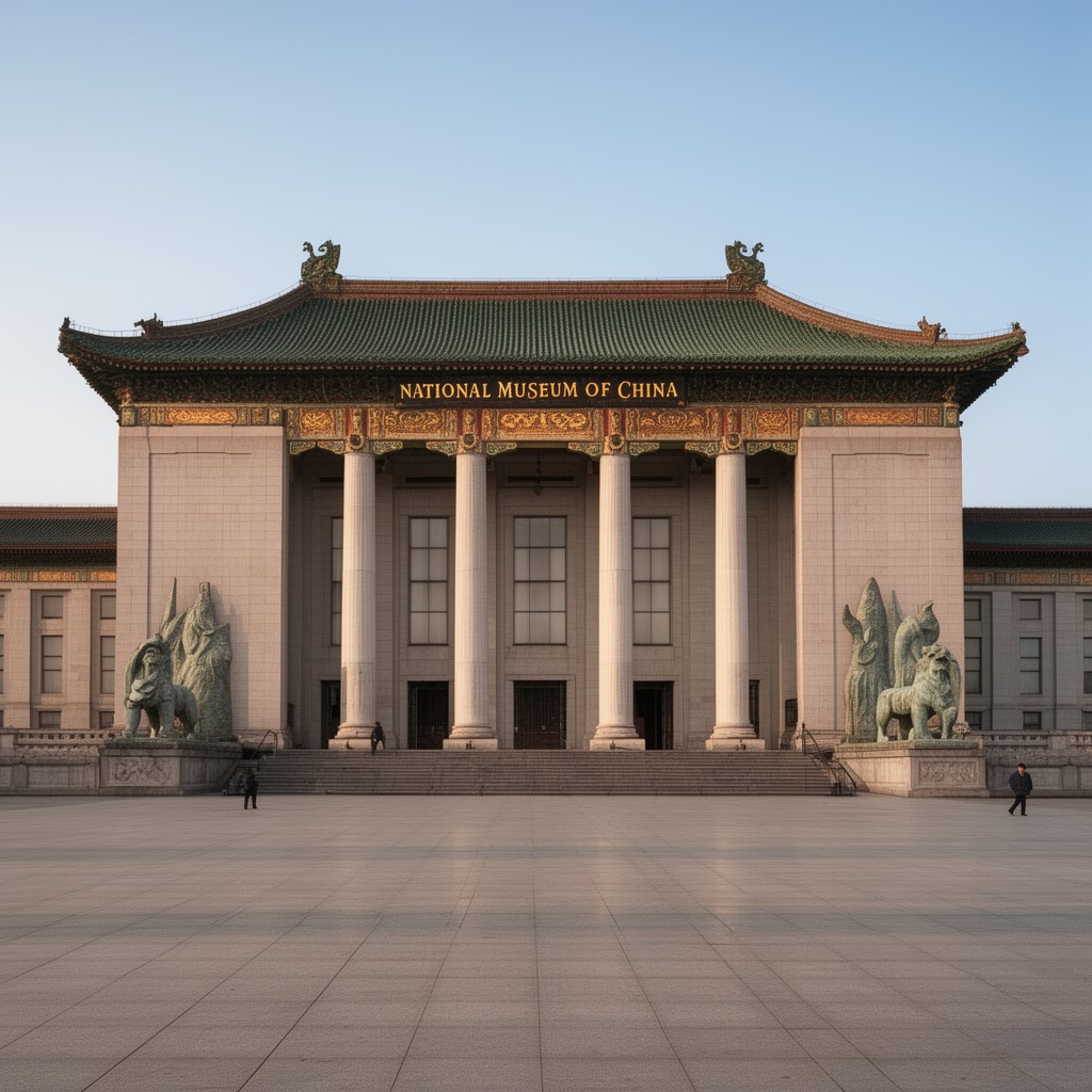 AI-generated illustration of National Museum of China