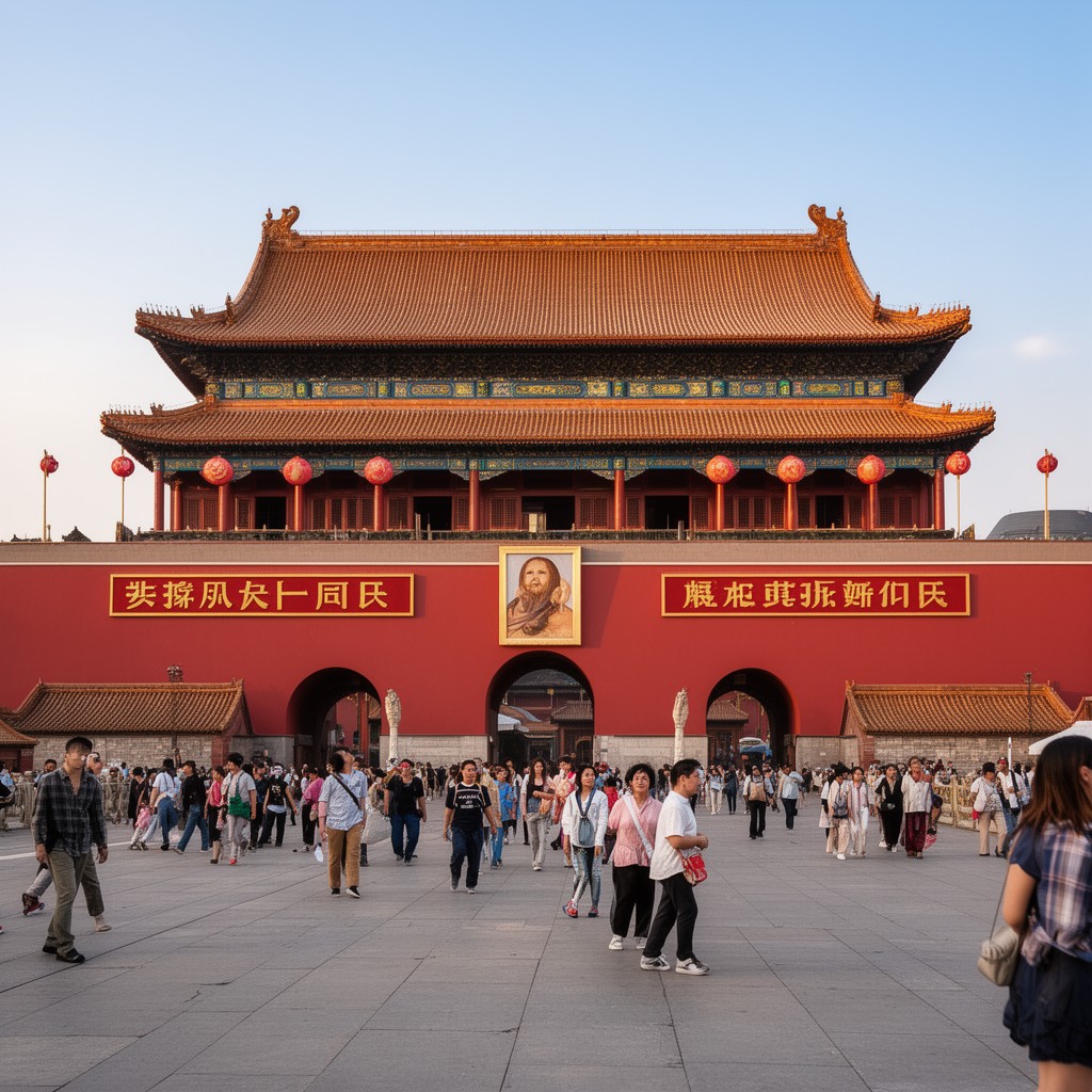 AI-generated illustration of Tiananmen Gate